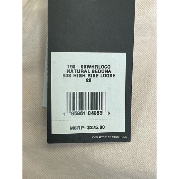 RE/DONE Jeans Womens 28 Pink 90s High Rise Loose Fit Straight‎ Leg Cotton Denim - Picture 10 of 16